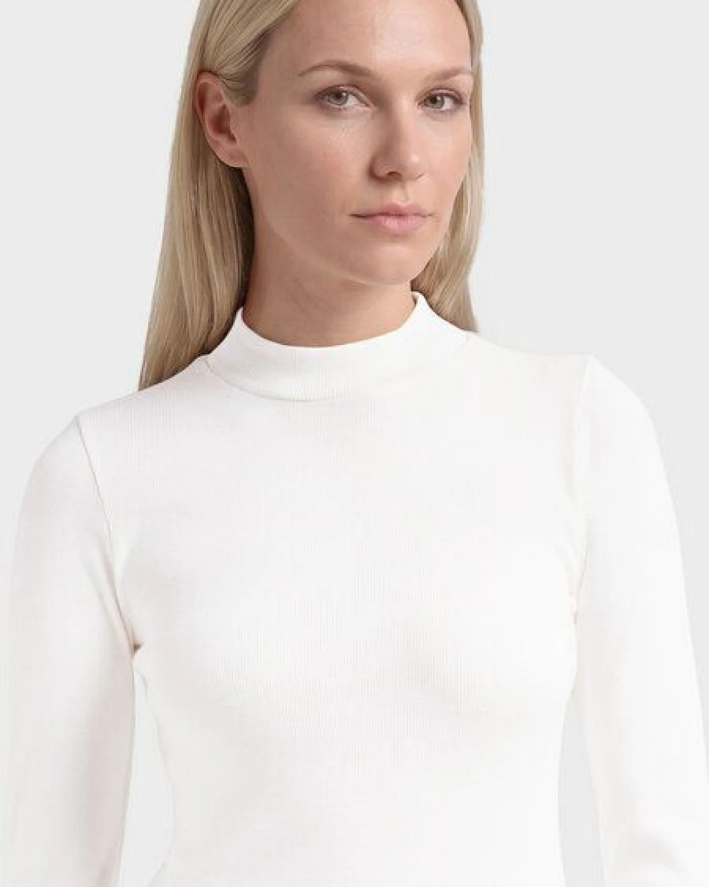 KnowledgeCotton Apparel Langarmshirt - Rib high neck long sleeved - aus Bio-Baumwolle – Ansicht 2