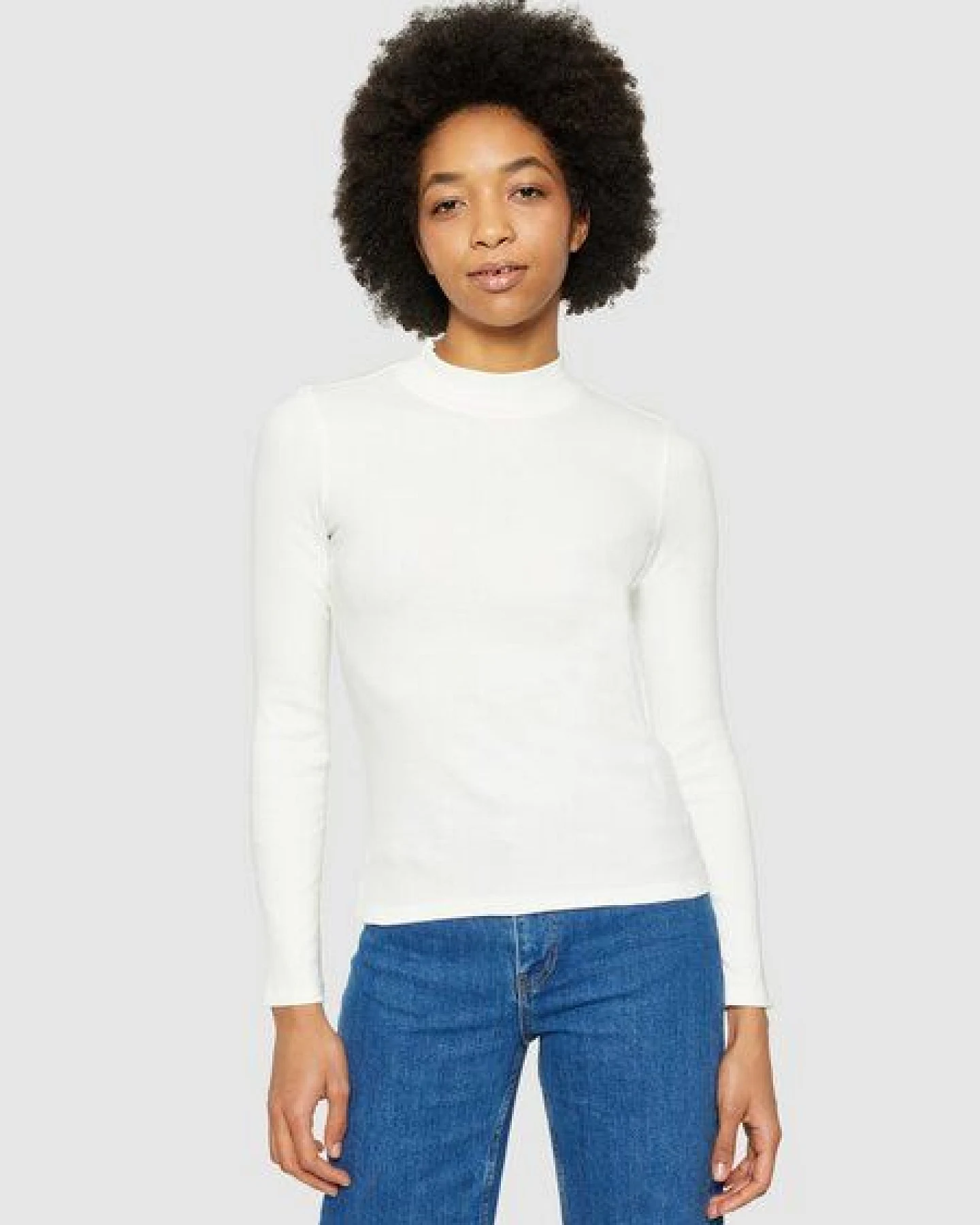 KnowledgeCotton Apparel Langarmshirt - Rib high neck long sleeved - aus Bio-Baumwolle – Ansicht 4