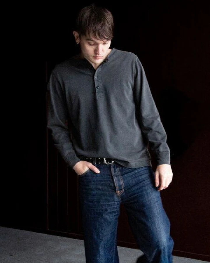 Nudie Jeans LS Henley Washed