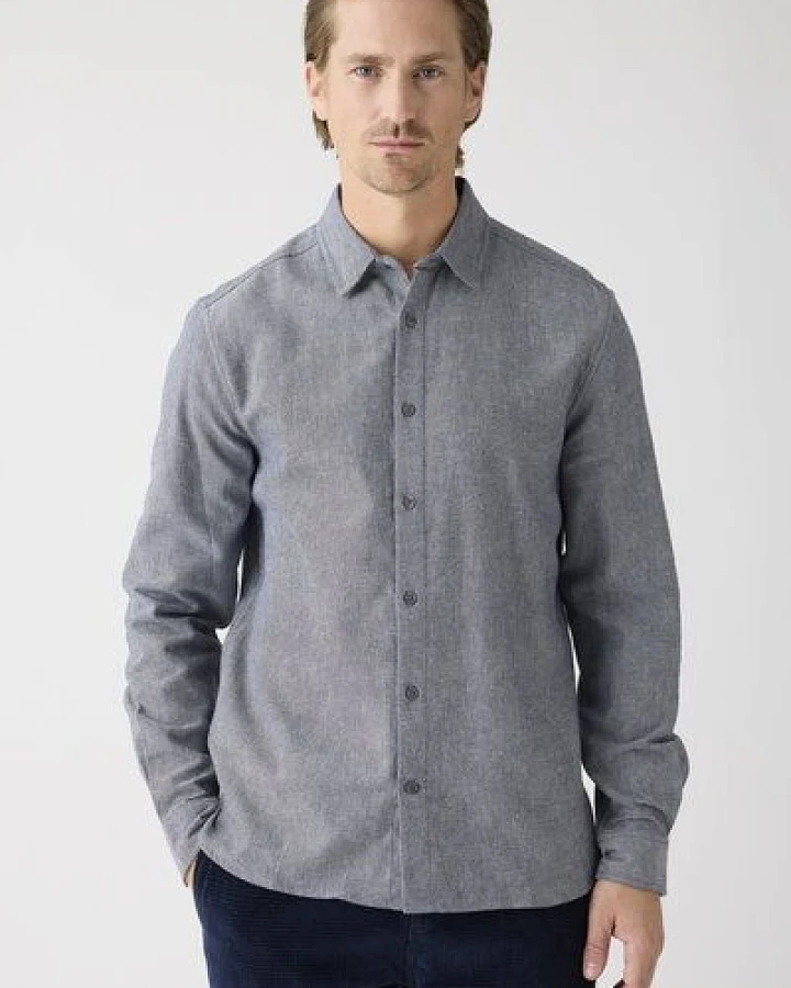 KnowledgeCotton Apparel Heavy Twill Flannel Hemd Regular Fit aus Bio-Baumwolle