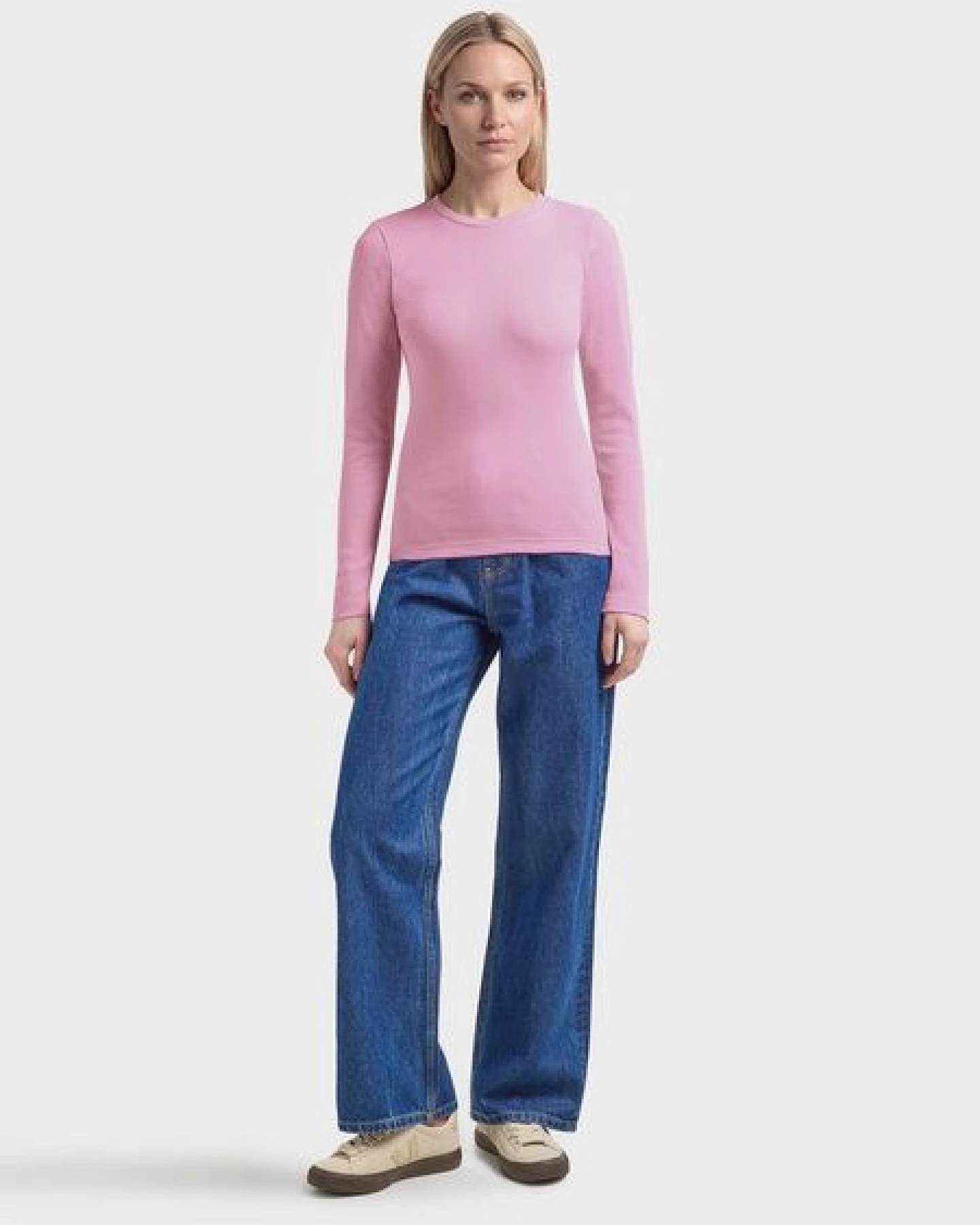 KnowledgeCotton Apparel Langarmshirt - Rib Scoop neck long sleeved - aus Bio-Baumwolle – Ansicht 2