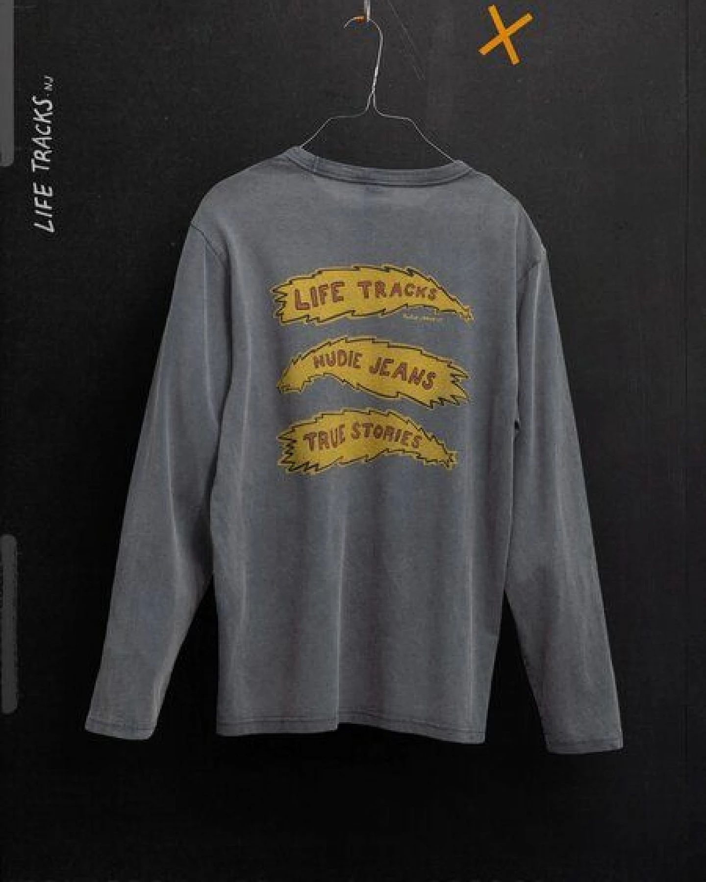 Nudie Jeans Rudi LS T-Shirt Life Tracks II – Ansicht 4