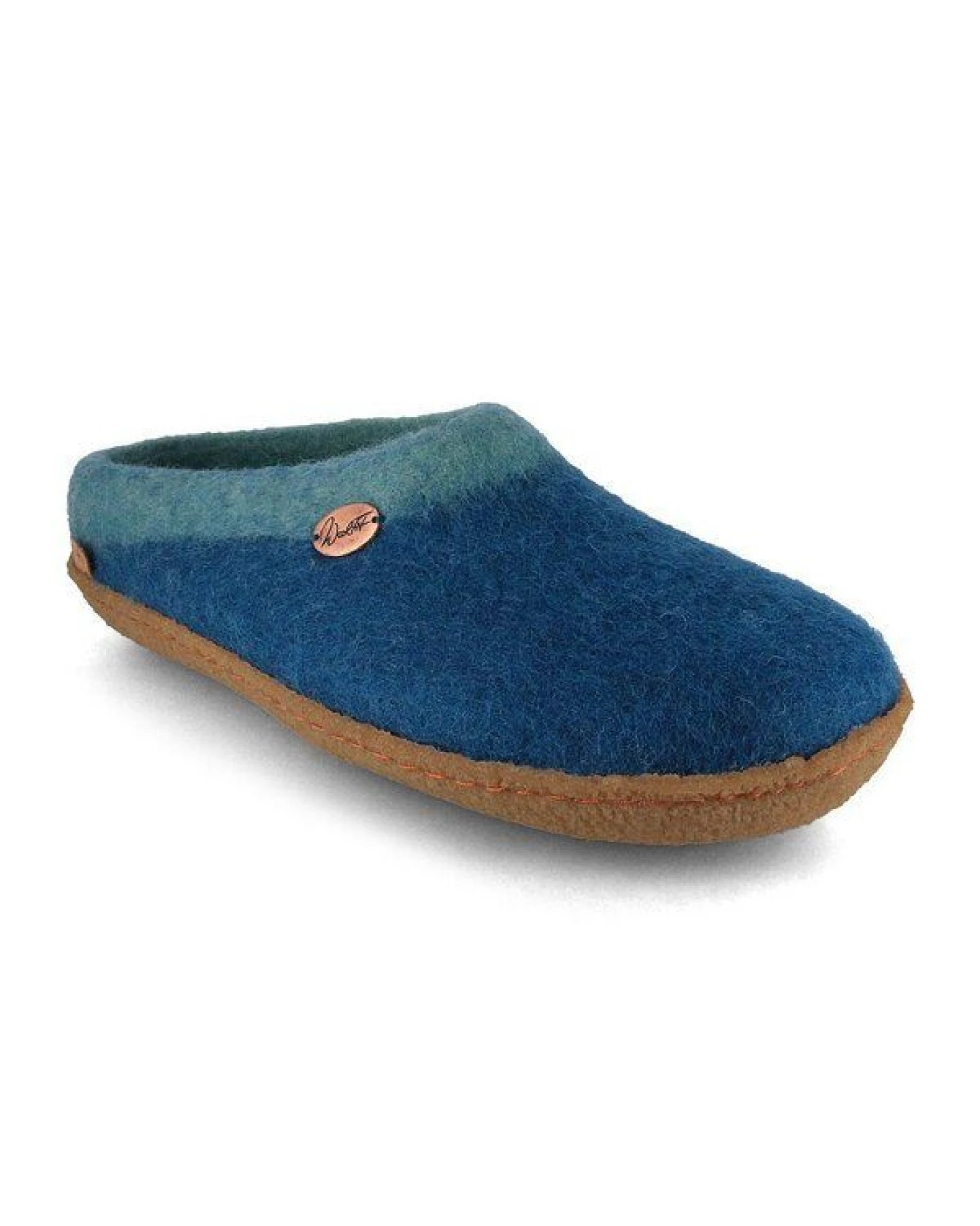 WoolFit Sherpa Barfuß-Hausschuhe unisex Filz-Pantoffeln mit Naturgummisohle, natürlich aus 100% Wolle – Ansicht 3