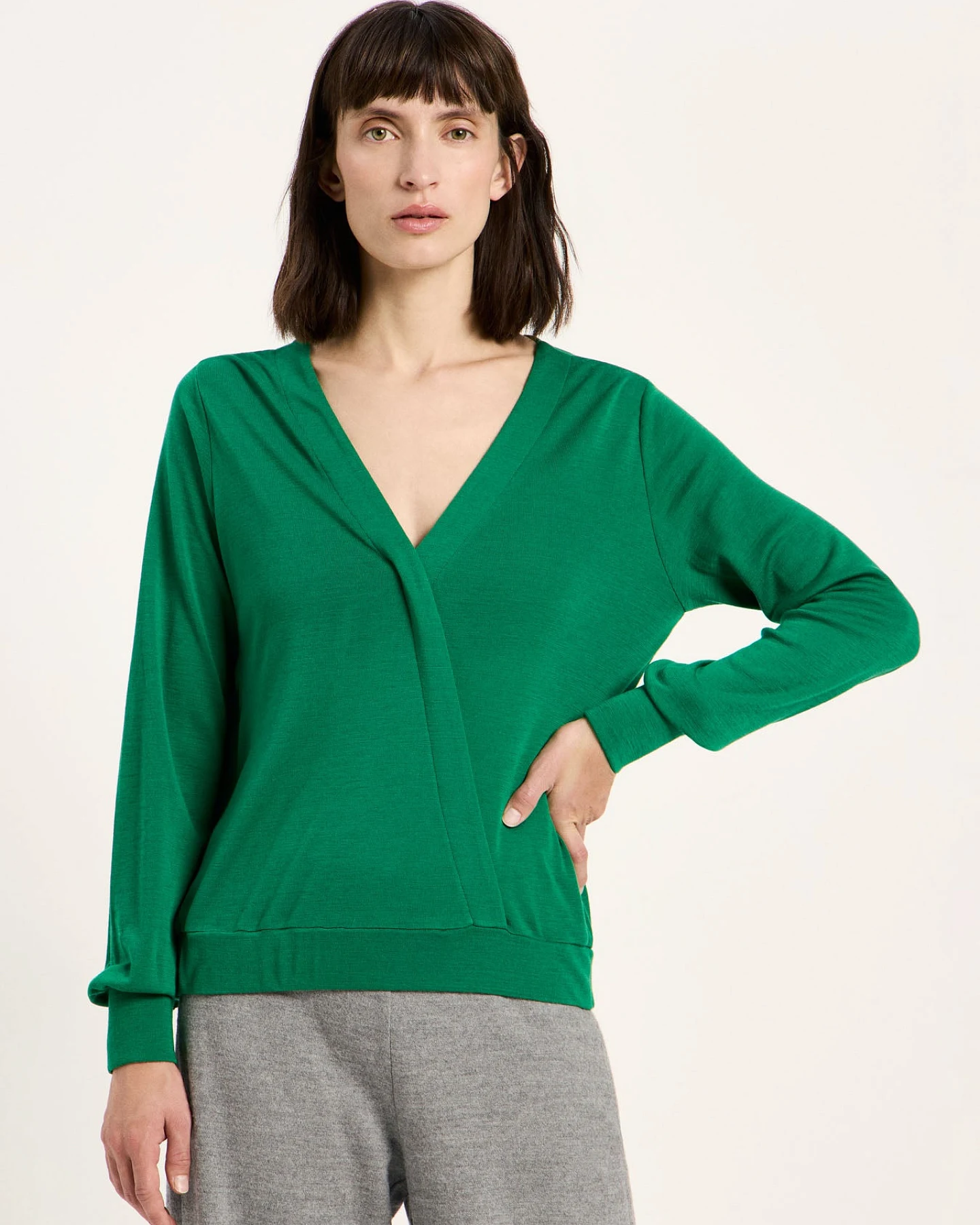 Wickelbluse (GOTS) – Ansicht 2