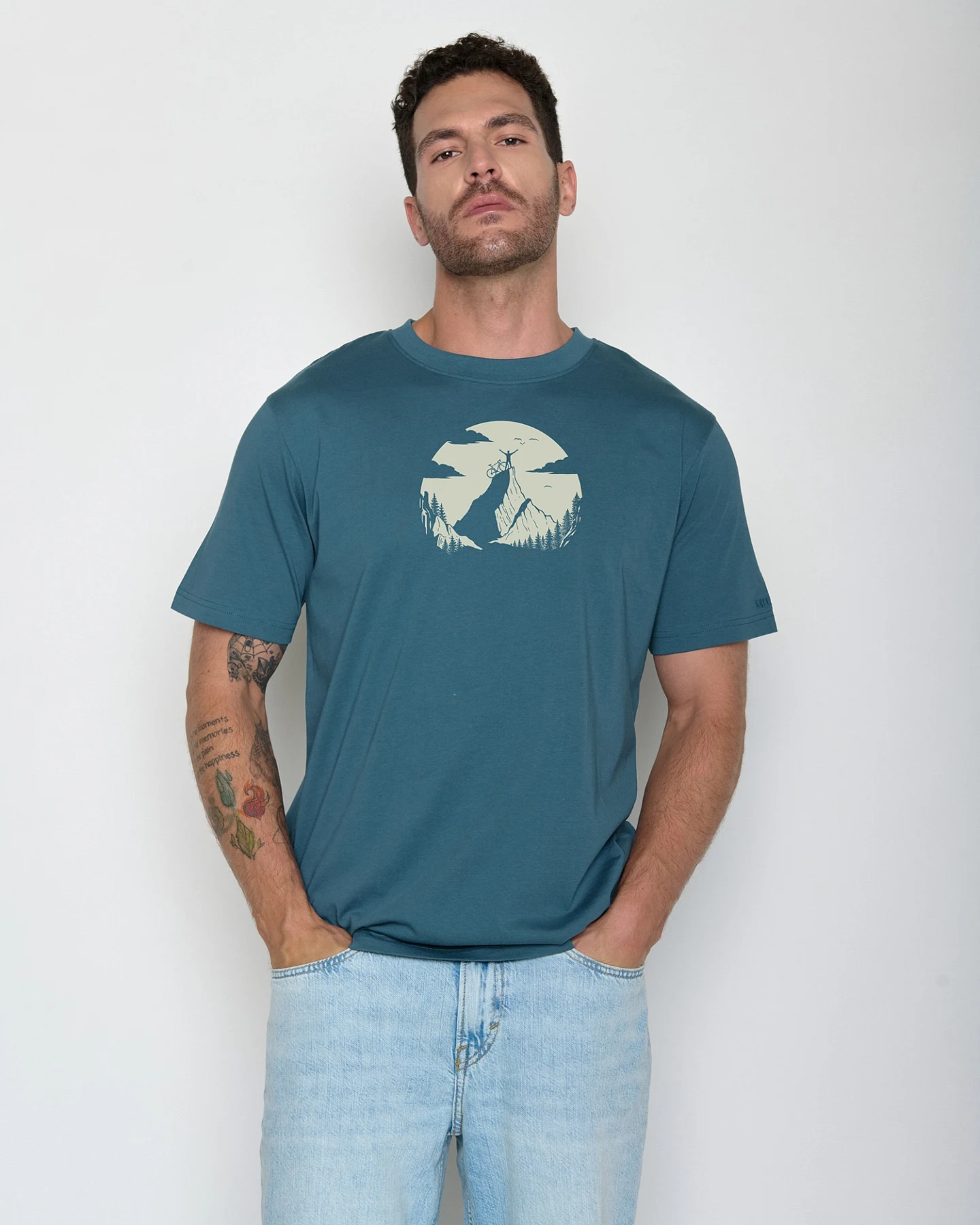 GREENBOMB T-Shirt Fusion Nature Clouds Ride – Ansicht 2
