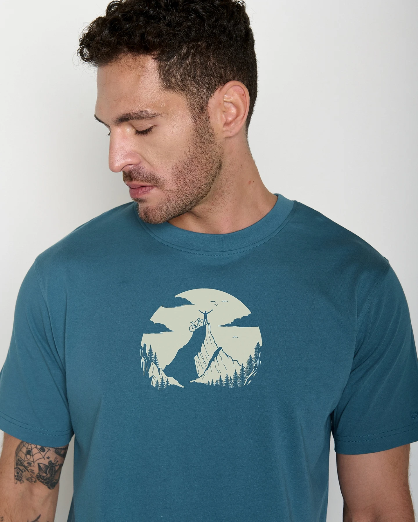GREENBOMB T-Shirt Fusion Nature Clouds Ride – Ansicht 3