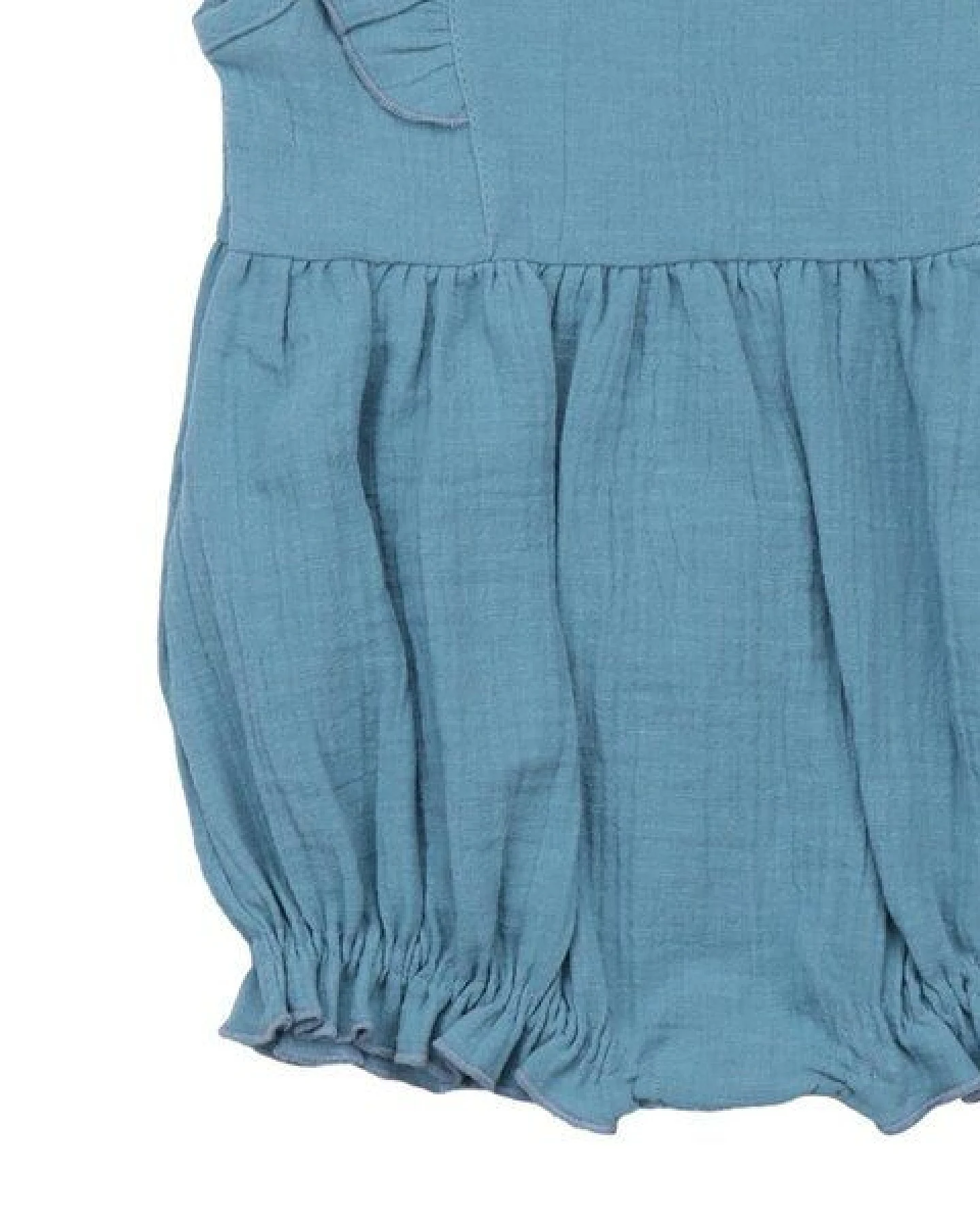 Baby Bodykleid GOTS zertifiziert – Blau, ärmellos, weich & bequem – Ansicht 4