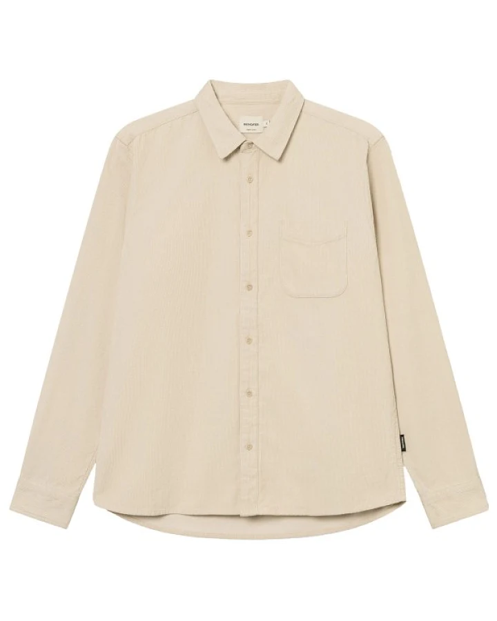 DEDICATED - Shirt Varberg Corduroy - Hemd Gr S beige
