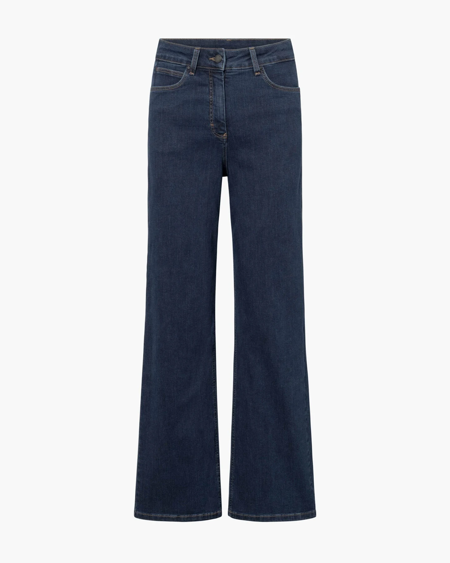 LAURIE Damen vegan Jeans Carol Locker Mittellang Dunkelblau Denim – Ansicht 2