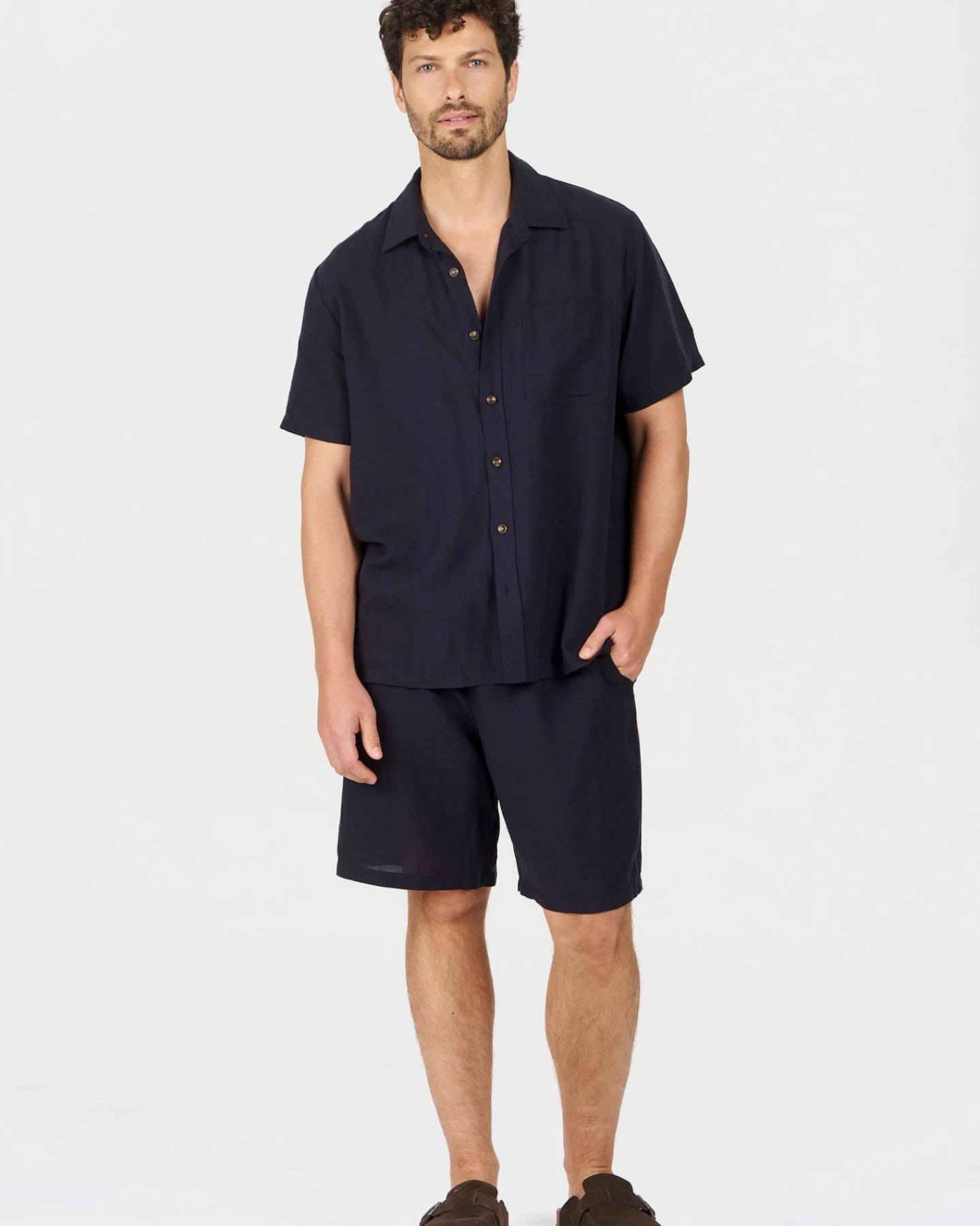 KOMODO Herren vegan Hemd Loyle Navy – Ansicht 2
