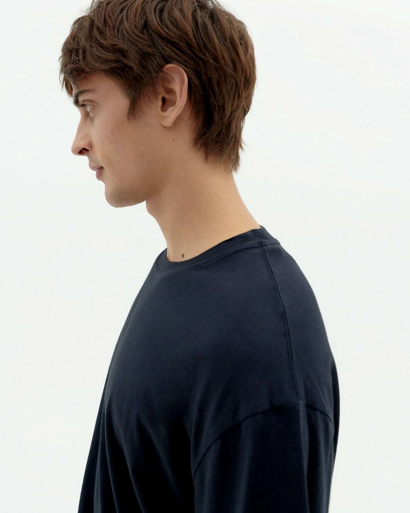 Thinking MU Herren vegan T-Shirt Aaron Basic Marineblau – Ansicht 2