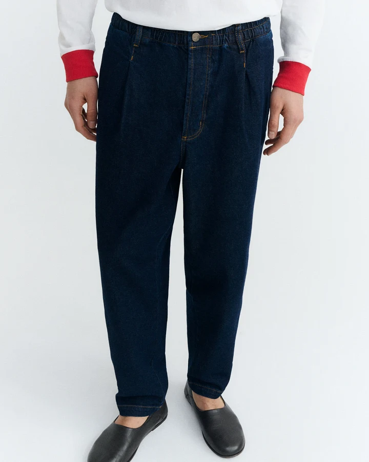 Thinking MU Herren vegan Jeans Locker Sitzend Luc Dunkelblau