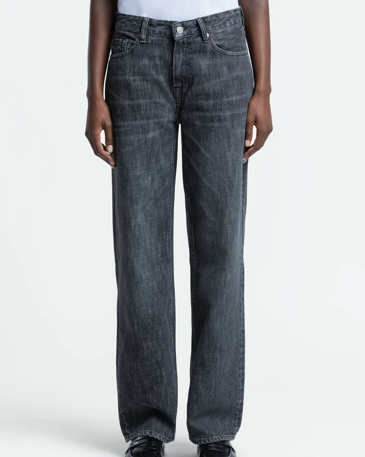 Kings of Indigo Damen vegan Jeans Joan Washed Ceky Black