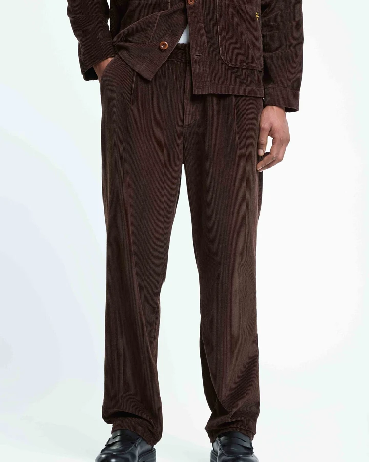 Kings of Indigo Herren vegan Hose Tekle Cord Coffee Bean