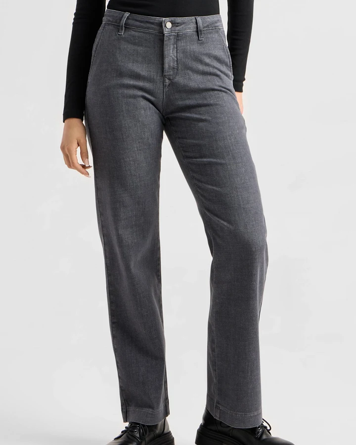 Dawn Damen vegan Jeans Cosma Flared Chino Warm Grey