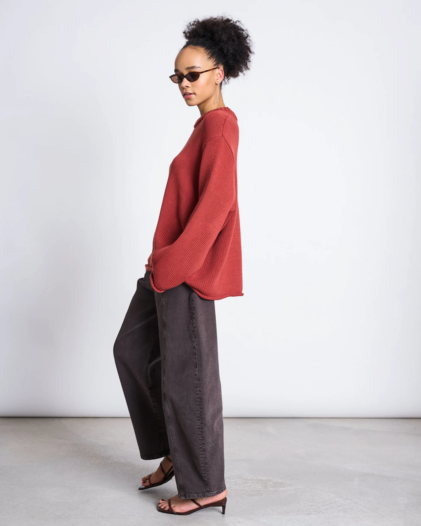 JAN 'N JUNE Damen vegan Pullover Sona Mid Rot – Ansicht 2