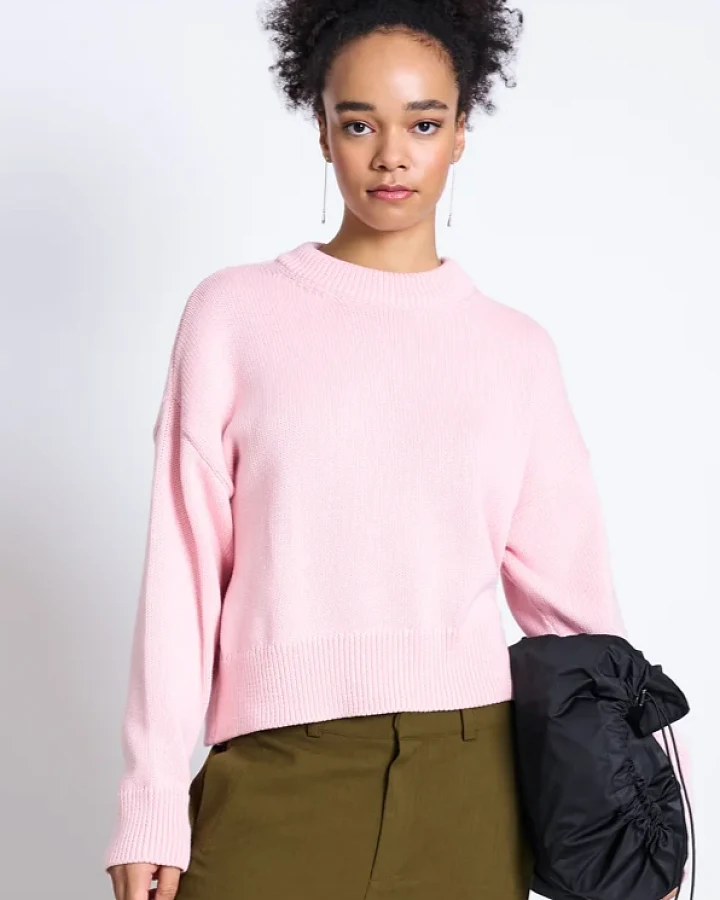 JAN 'N JUNE Damen vegan Pullover Yagmur Zartrosa