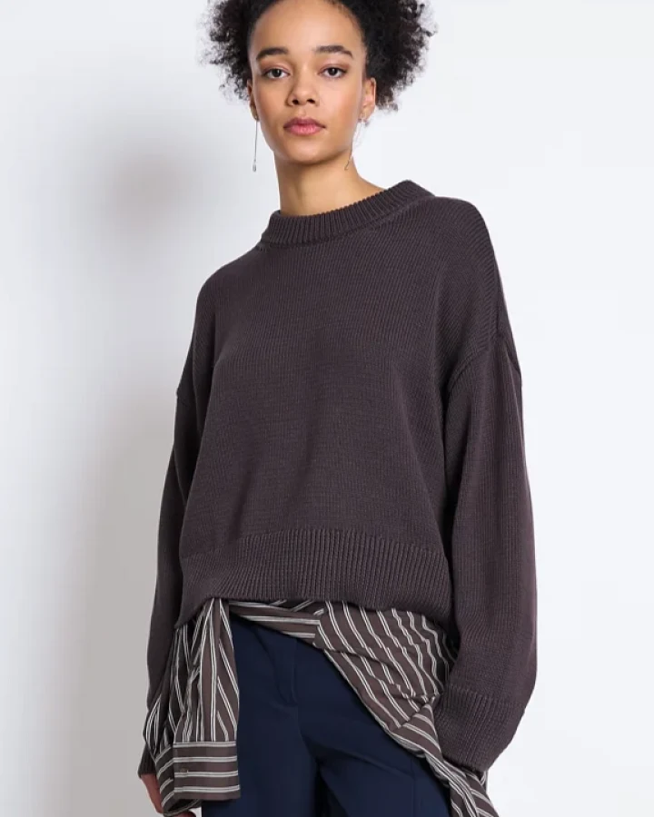 JAN 'N JUNE Damen vegan Pullover Yagmur Zartbitter