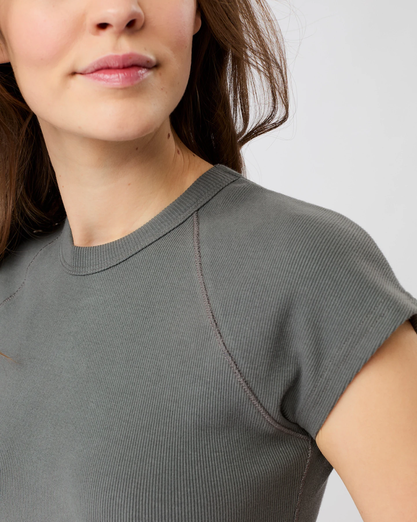 Mandala Slim Fit Ribbed Tee - Nox M – Ansicht 2