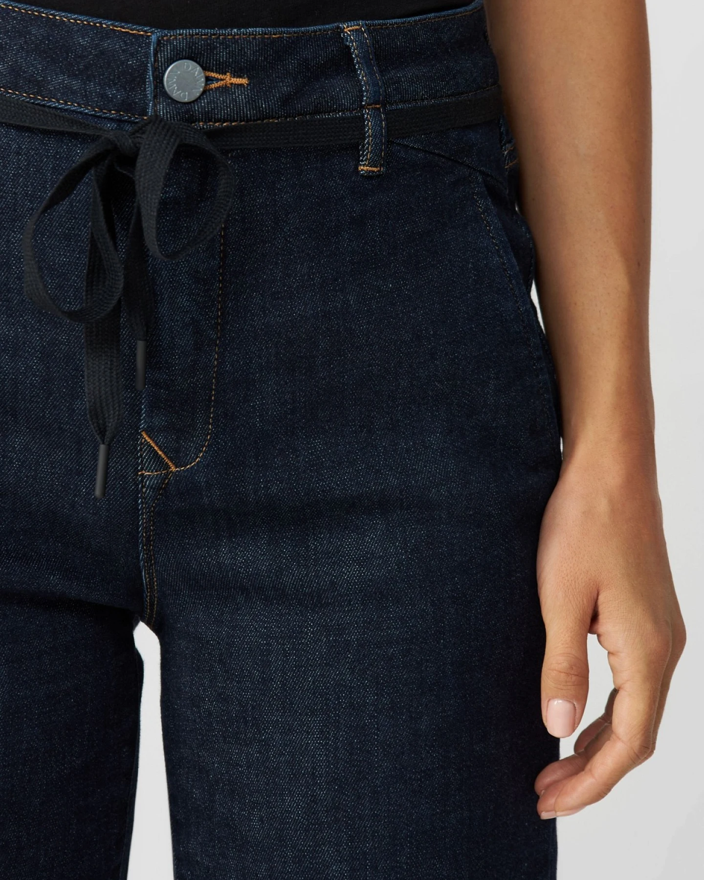Jeans Dew Flared French Pocket Raw Blue – Ansicht 4