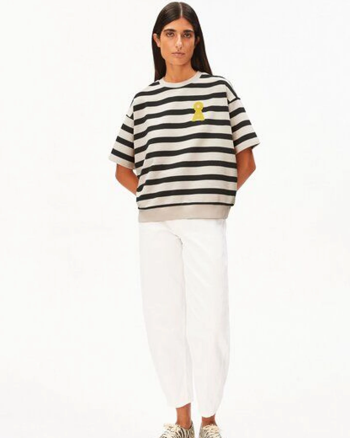 ARMEDANGELS BAMIKAA STRIPE Damen Sweatshirt aus 100% Bio-Baumwolle – Ansicht 4