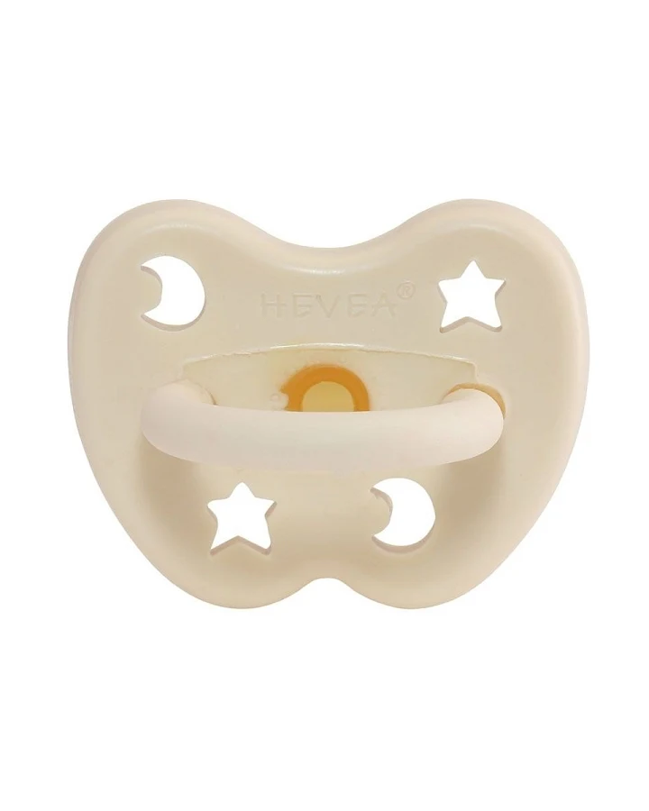 Schnuller Milky White kiefergerecht Stern & Mond 0-3 Monate, Naturkautschuk