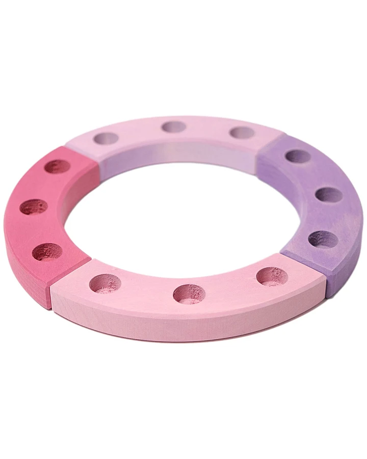 Grimms - Geburtstagsring rosa-violett 12 Löcher