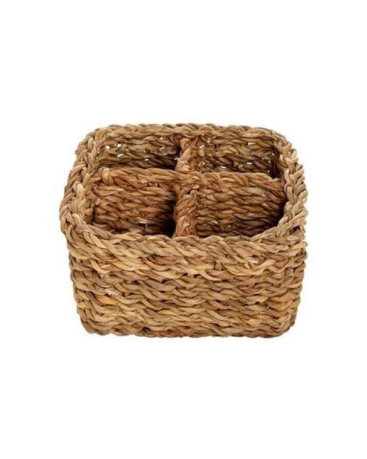Originalhome Natürlicher Besteckkorb aus Seegras, handgefertigt