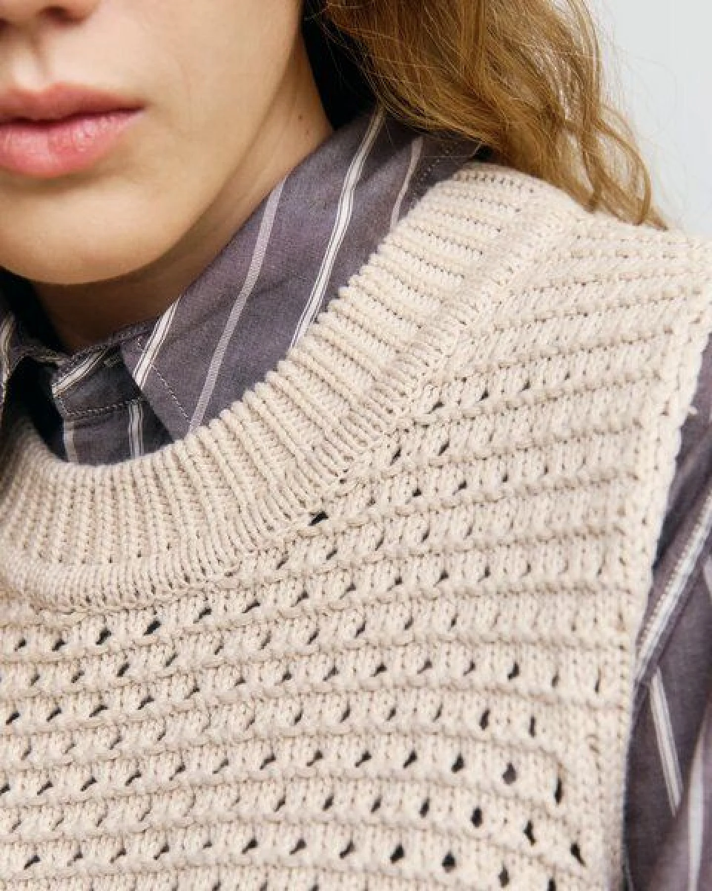 Rotholz Damen Weste - Cropped Knit Vest - aus Bio-Baumwolle – Ansicht 3