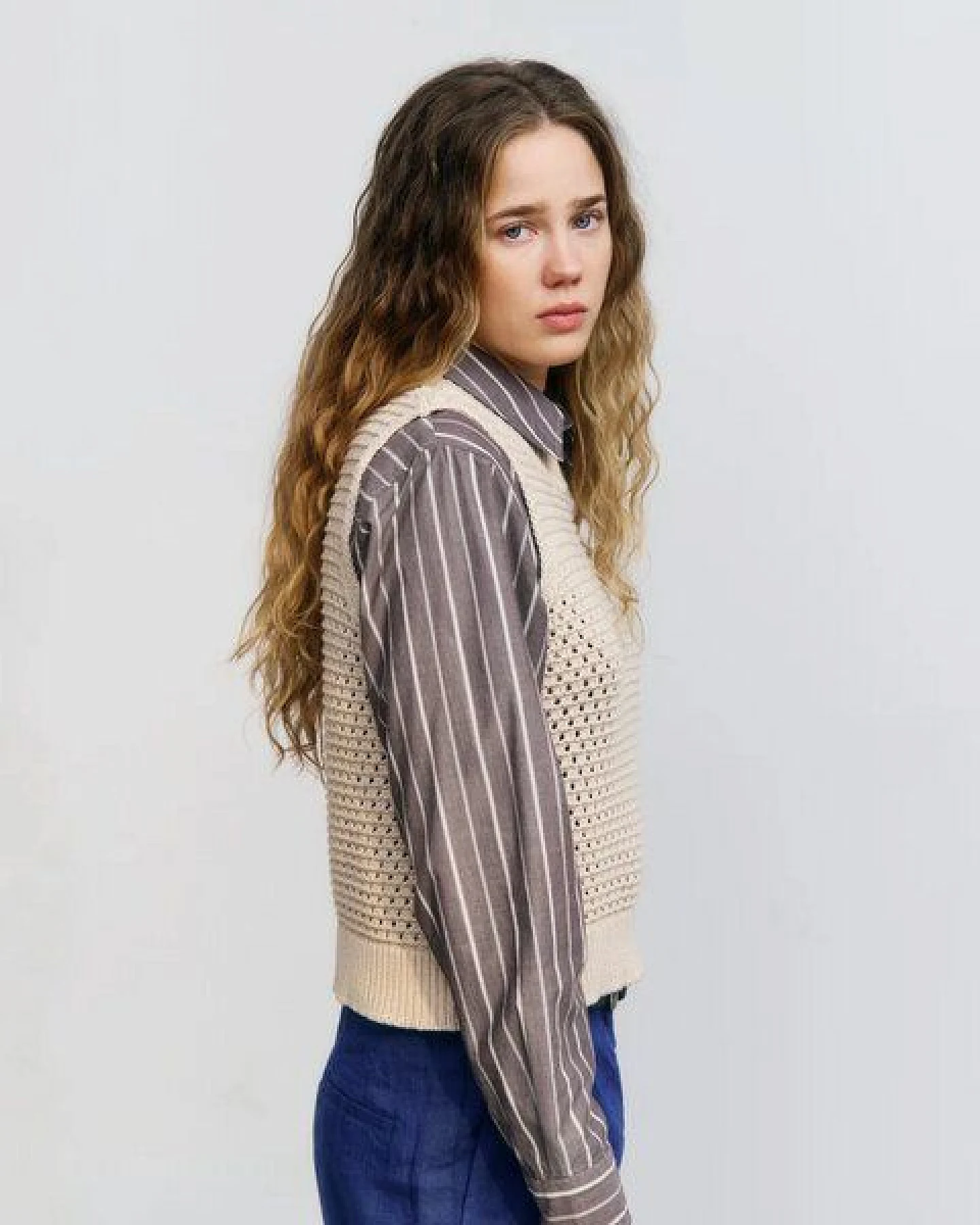 Rotholz Damen Weste - Cropped Knit Vest - aus Bio-Baumwolle – Ansicht 4