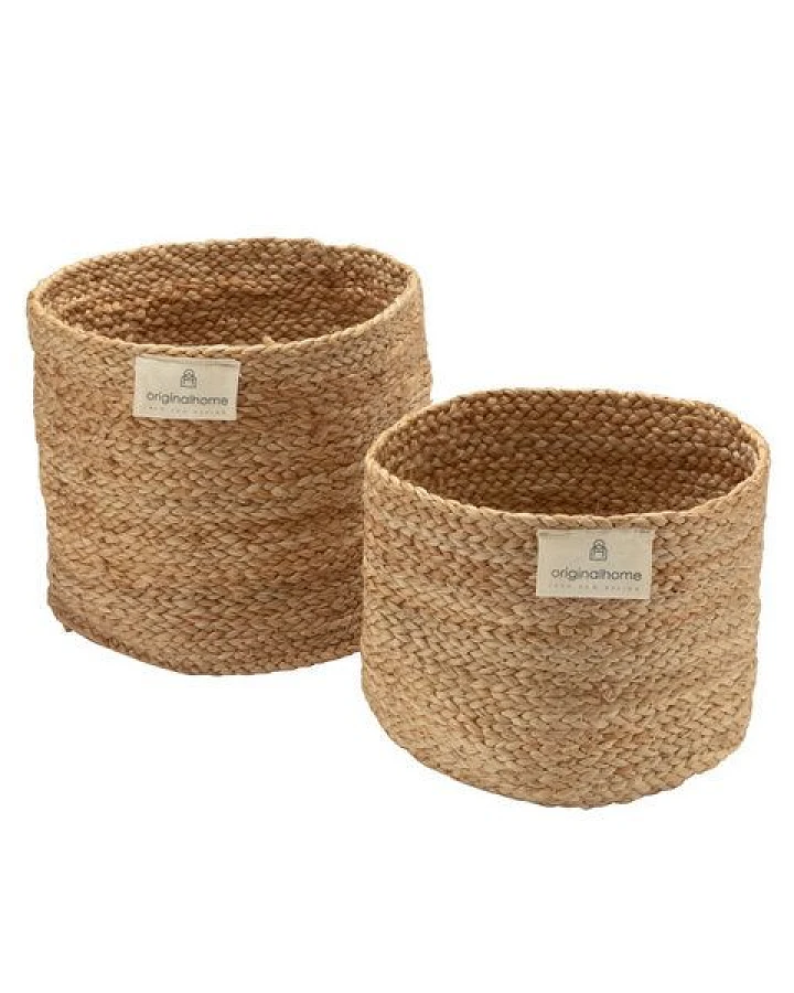 Originalhome Natürlicher Brotkorb aus Jute, handgefertigt, 2er Set