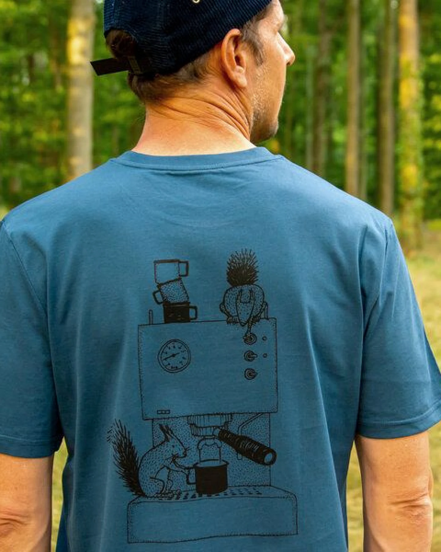 Cmig Kaffee-Hörnchen T-Shirt für Kaffeeliebhaber – Ansicht 2