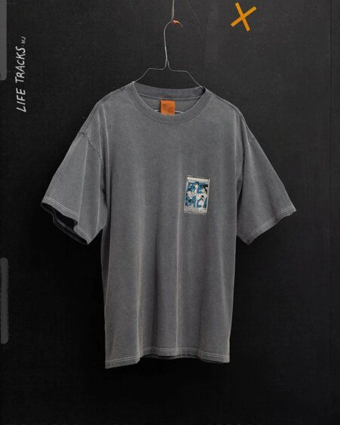 Nudie Jeans Koffe T-Shirt Life Tracks III – Ansicht 3