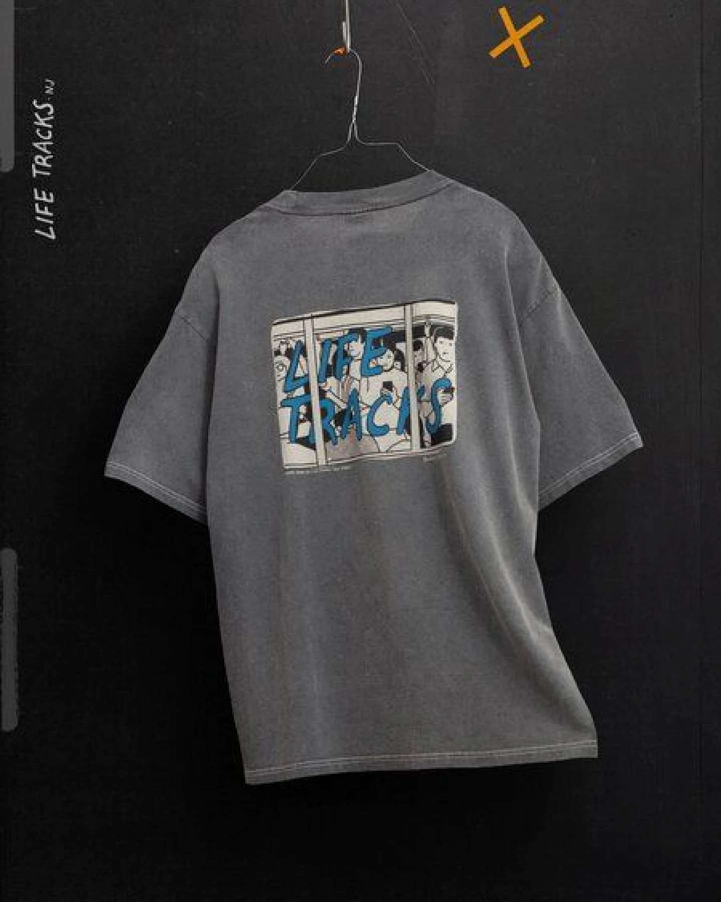 Nudie Jeans Koffe T-Shirt Life Tracks III – Ansicht 4