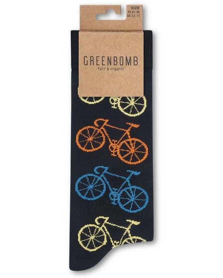 GREENBOMB Bike Big 5 Socks - Lässige Socken aus Bio-Baumwoll Mix / hochwertiger Print / Fair & Vegan