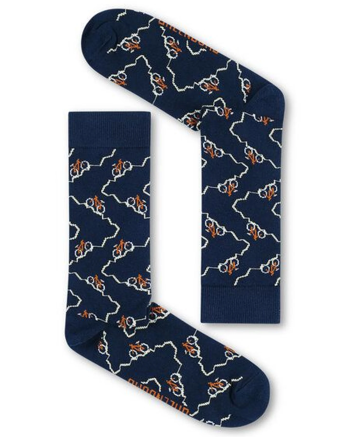 GREENBOMB Bike Zigzag Socks - Lässige Socken aus Bio-Baumwoll Mix / hochwertiger Print / Fair & Vegan – Ansicht 2