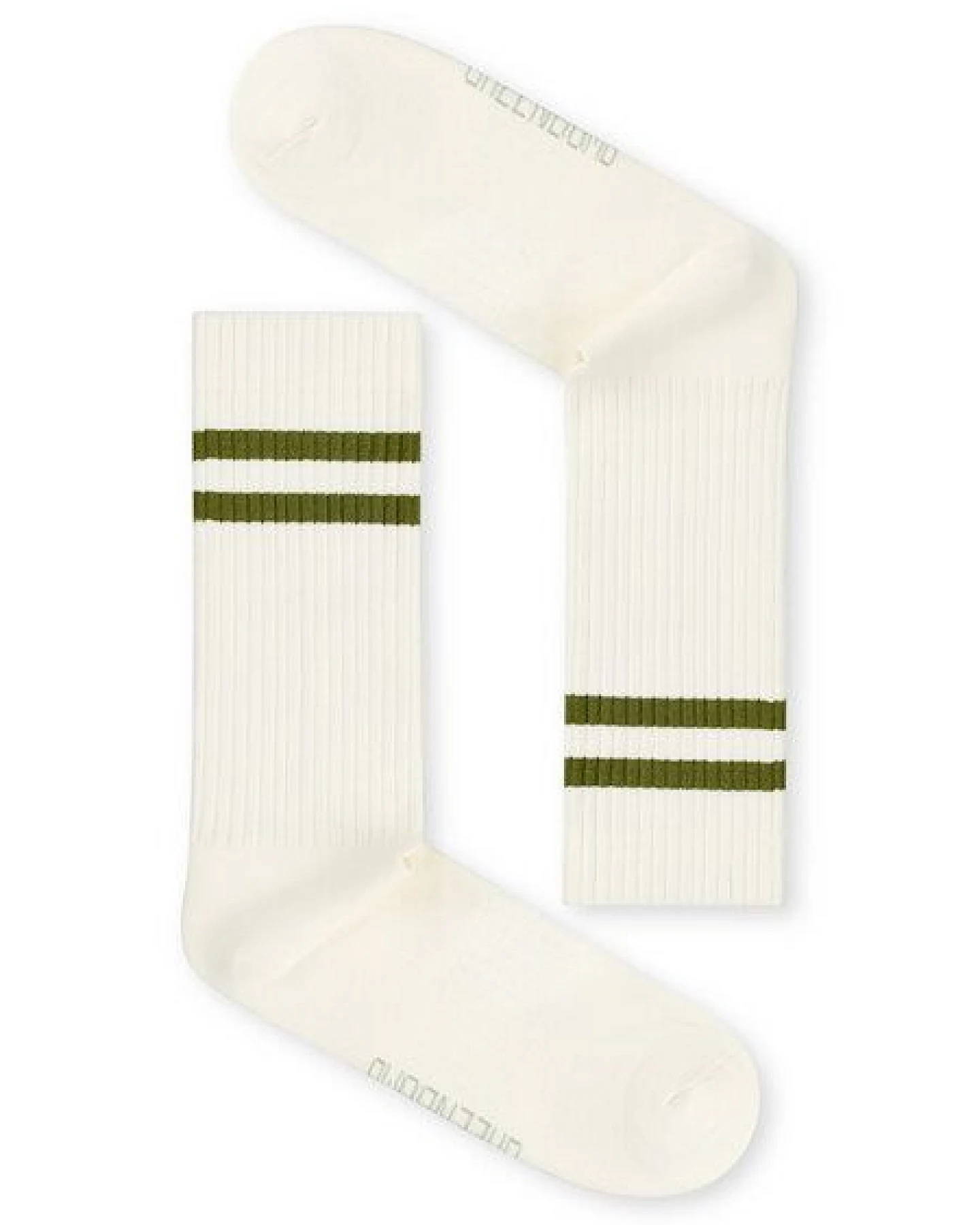GREENBOMB Lime Stripes Tennis Socks - Lässige Socken aus Bio-Baumwoll Mix / hochwertiger Print / Fair & Vegan – Ansicht 2