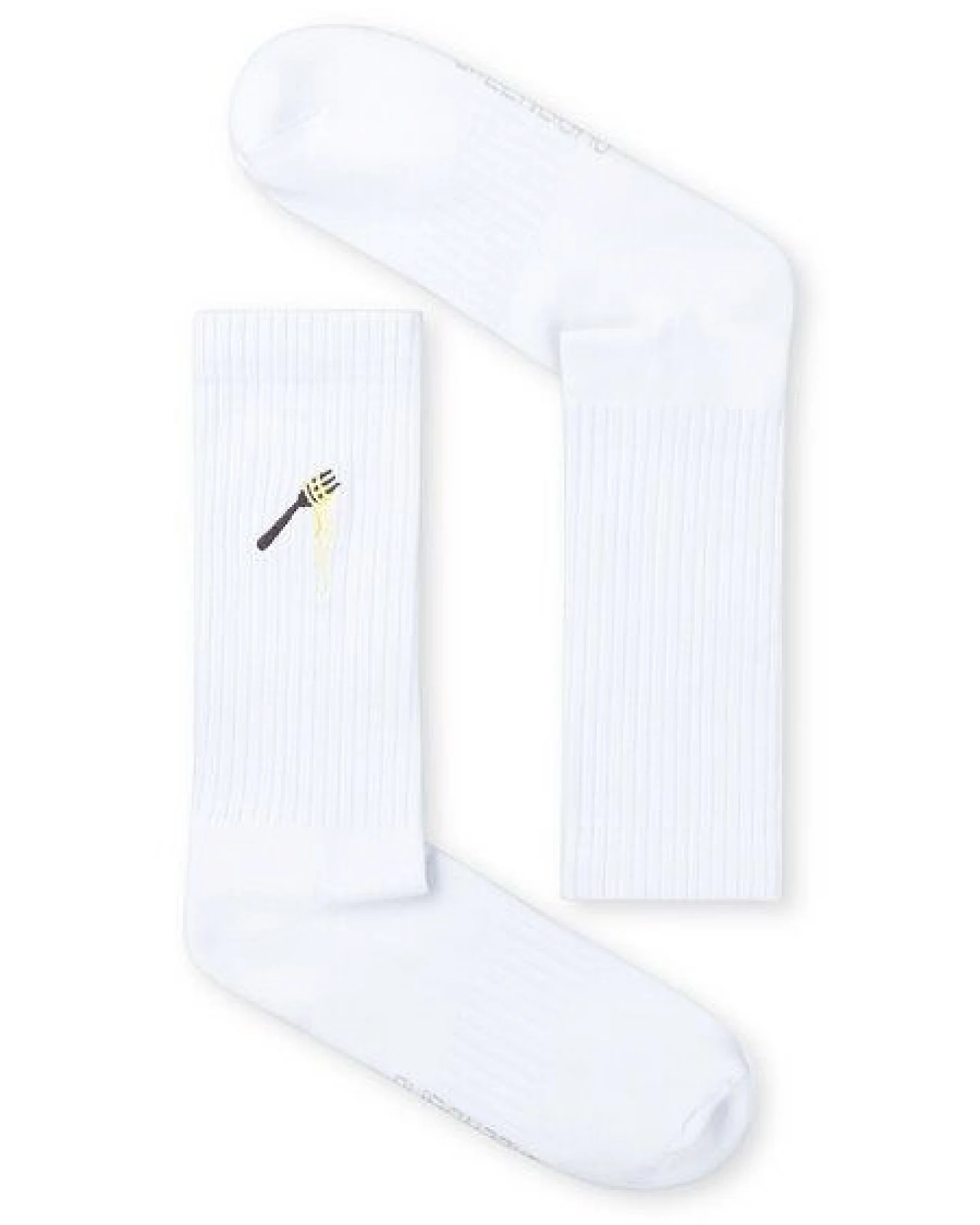 GREENBOMB Pasta Fork Tennis Socks - Lässige Socken aus Bio-Baumwoll Mix / hochwertiger Print / Fair & Vegan – Ansicht 2