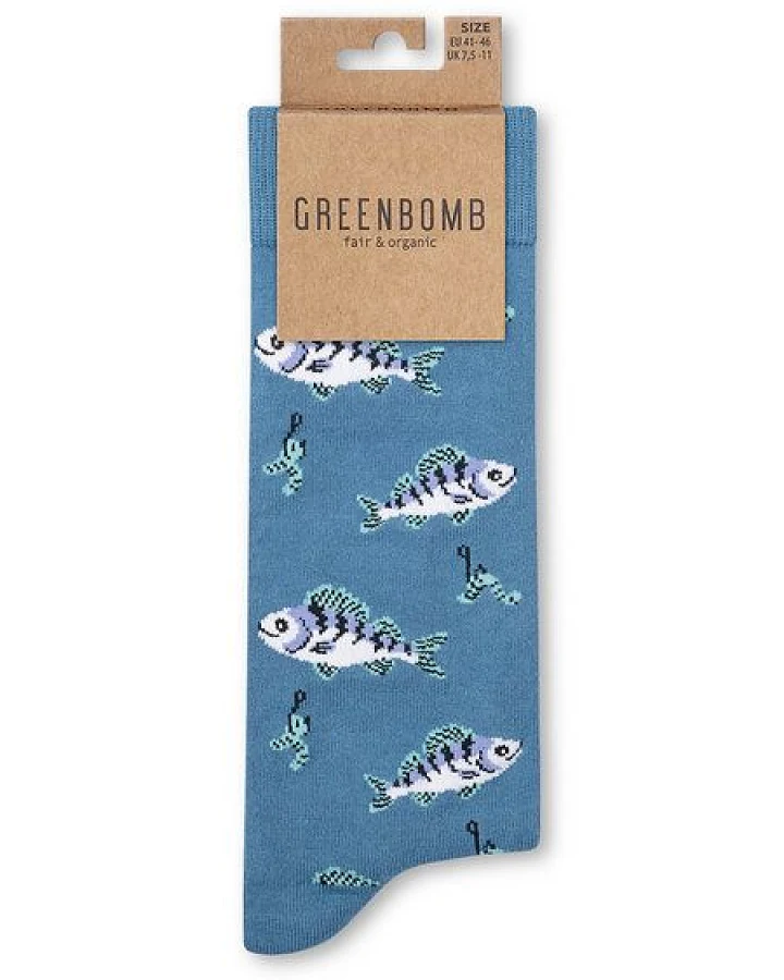 GREENBOMB Perch Socks - Lässige Socken aus Bio-Baumwoll Mix / hochwertiger Print / Fair & Vegan