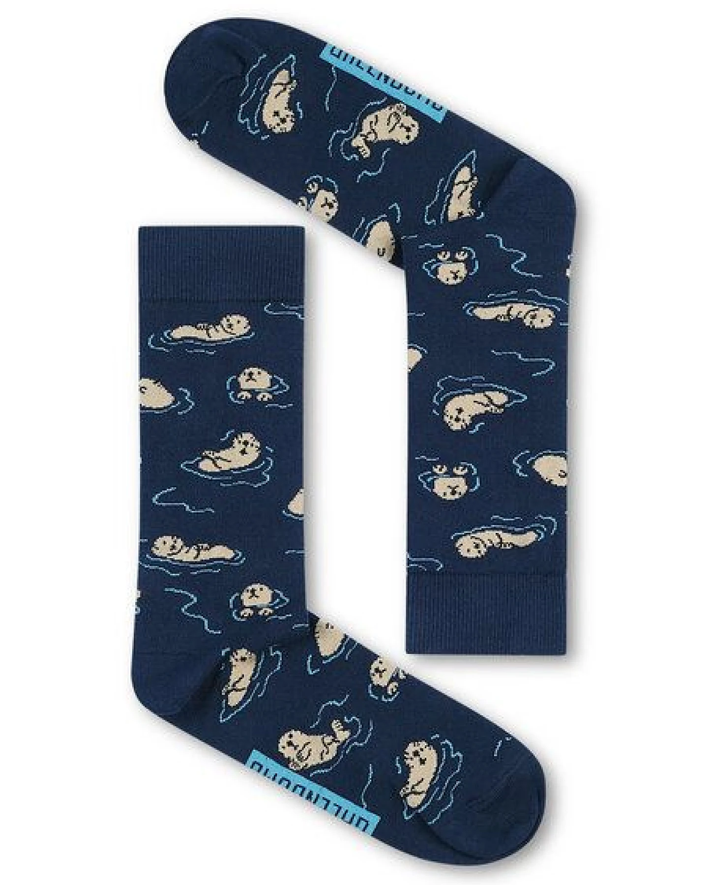 GREENBOMB Playing Otter Socks - Lässige Socken aus Bio-Baumwoll Mix / hochwertiger Print / Fair & Vegan – Ansicht 2
