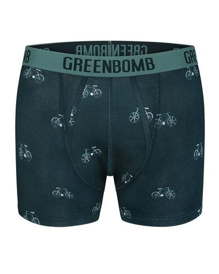 GREENBOMB Bike Color Wheel Trunk - Figurbetonte Trunk aus Bio-Baumwoll Mix / hochwertiger Print / GOTS / Fair & Vegan