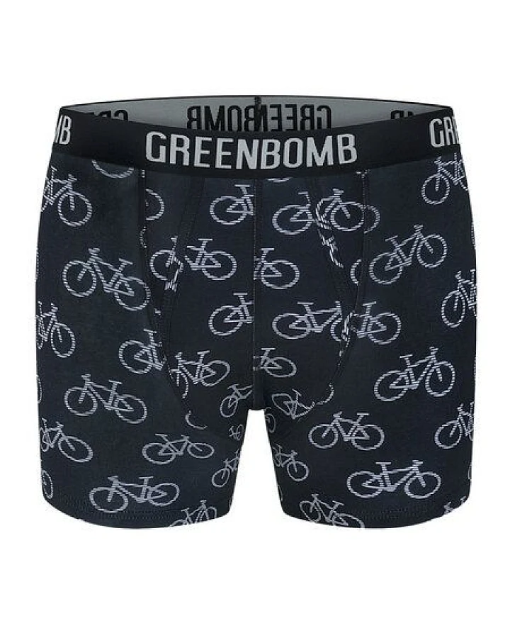 GREENBOMB Bike Stripe Cycle Trunk - Figurbetonte Trunk aus Bio-Baumwoll Mix / hochwertiger Print / GOTS / Fair & Vegan