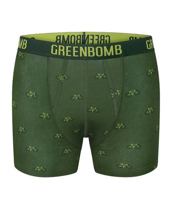 GREENBOMB Bike Vintage Small 3 Trunk - Figurbetonte Trunk aus Bio-Baumwoll Mix / hochwertiger Print / GOTS / Fair & Vegan