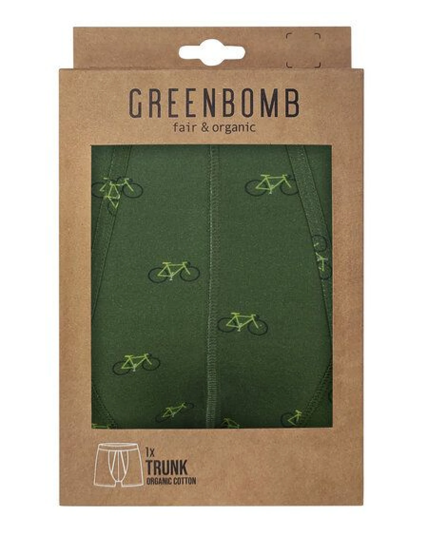 GREENBOMB Bike Vintage Small 3 Trunk - Figurbetonte Trunk aus Bio-Baumwoll Mix / hochwertiger Print / GOTS / Fair & Vegan – Ansicht 2