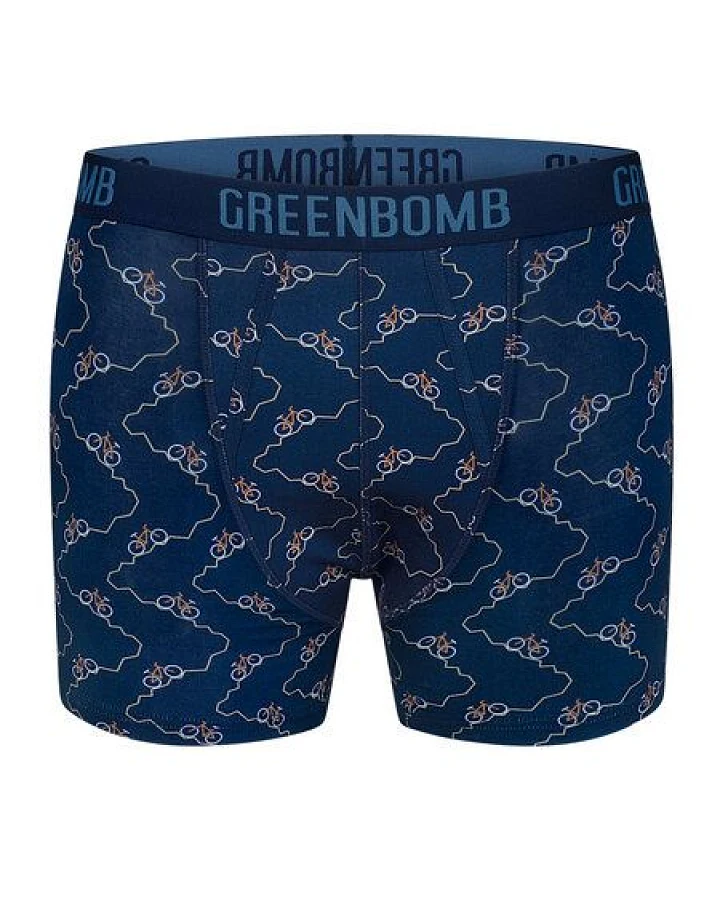 GREENBOMB Bike Zigzag Trunk - Figurbetonte Trunk aus Bio-Baumwoll Mix / hochwertiger Print / GOTS / Fair & Vegan