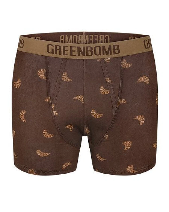 GREENBOMB Crossaint Trunk - Figurbetonte Trunk aus Bio-Baumwoll Mix / hochwertiger Print / GOTS / Fair & Vegan