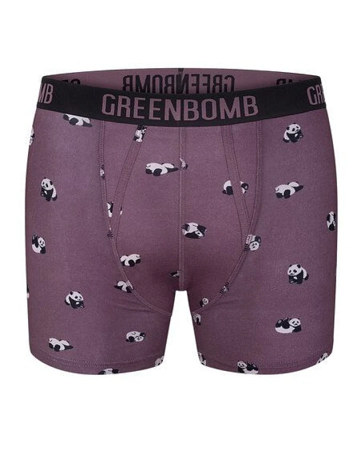 GREENBOMB Panda Roll Trunk - Figurbetonte Trunk aus Bio-Baumwoll Mix / hochwertiger Print / GOTS / Fair & Vegan