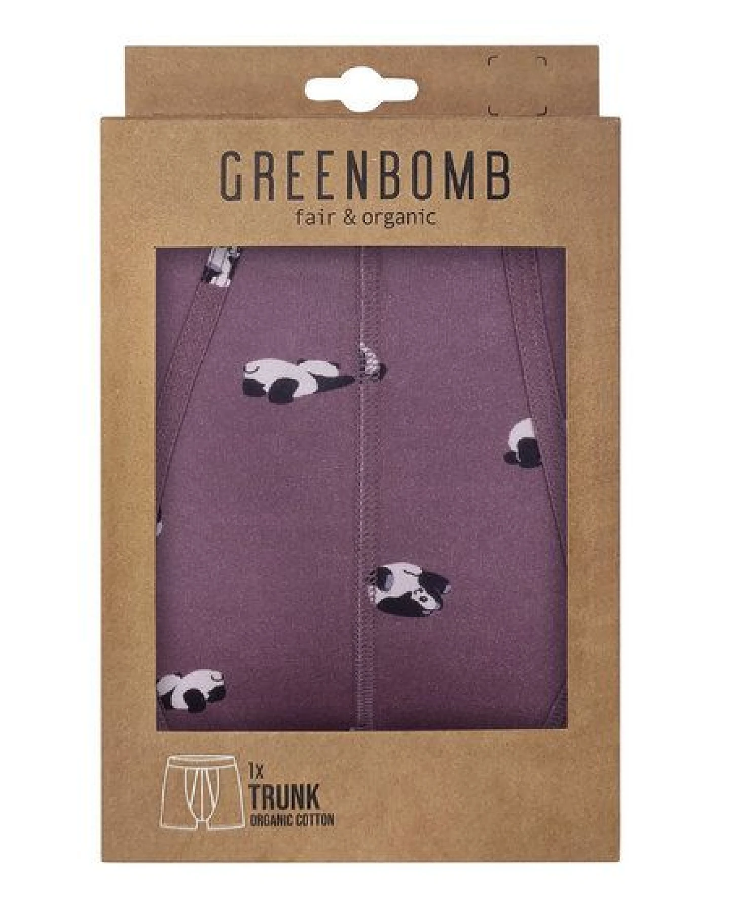 GREENBOMB Panda Roll Trunk - Figurbetonte Trunk aus Bio-Baumwoll Mix / hochwertiger Print / GOTS / Fair & Vegan – Ansicht 2