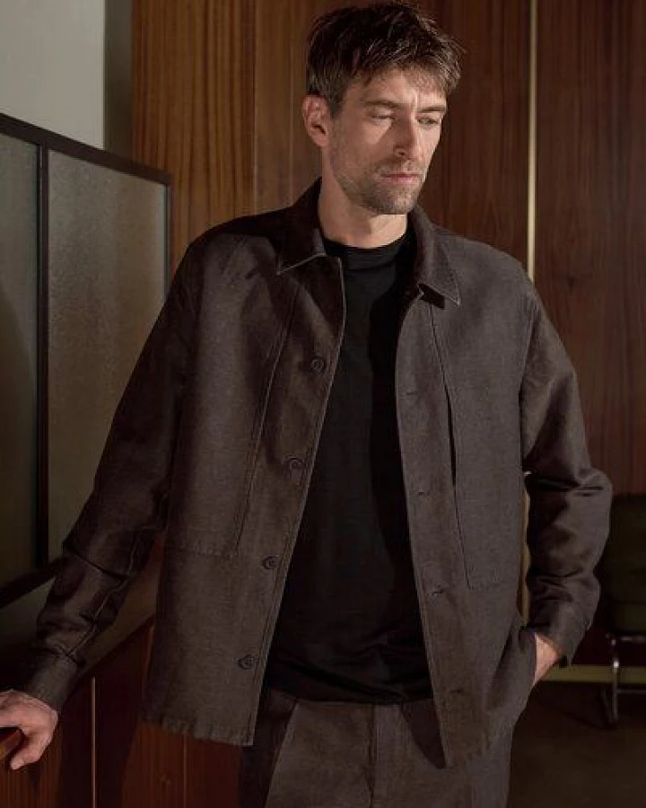 About Companions Klassisches Overshirt-Jacke OWE aus nachhaltiger Winterleinenmischung