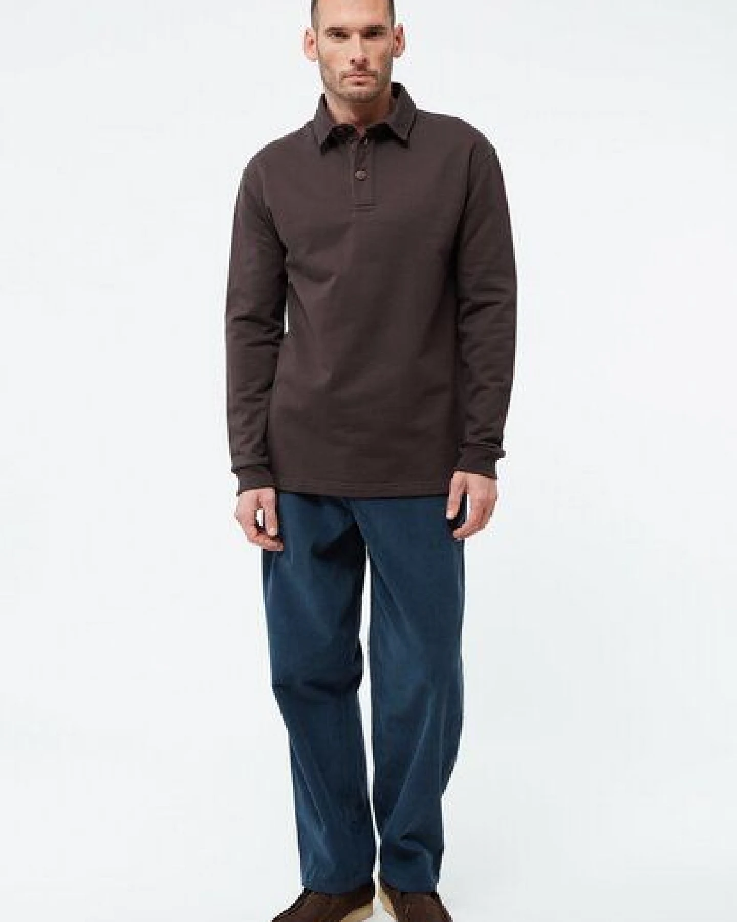 Givn Berlin Sweater GBHANNES aus Bio-Baumwolle mit Kragen und Knopfleiste – Ansicht 2